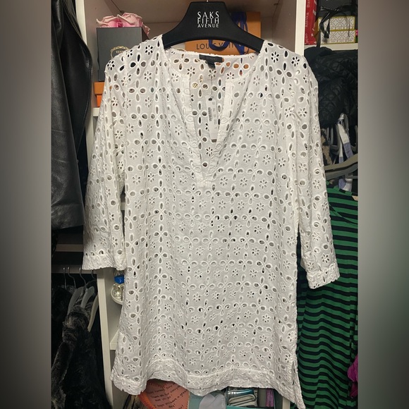 J. Crew Swim Nwt Jcrew Beautiful White Eyeletlaser Coveruplimited